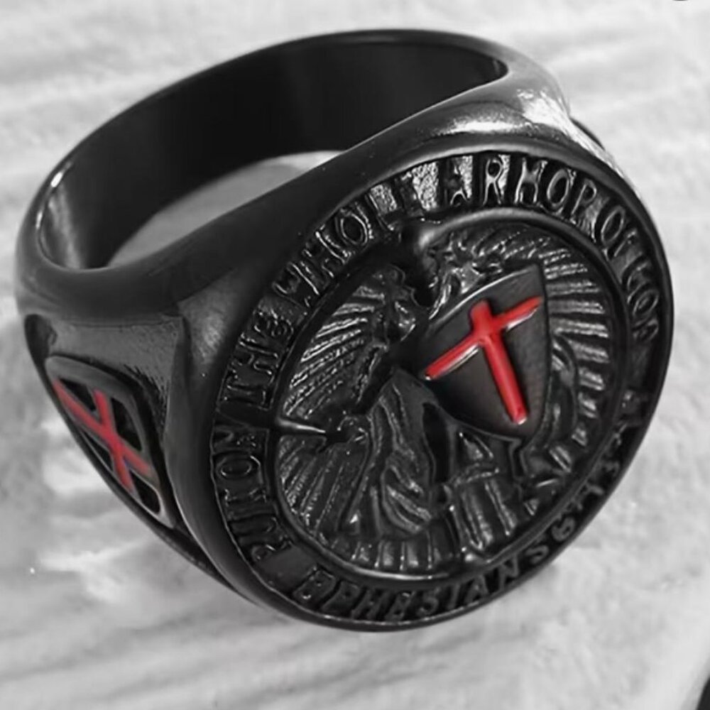 NEW - ARMOR OF GOD LUXURY SET COLLECTION STAINLESS STEEL CHAIN/RING & BRACELET - Picture 7 of 12
